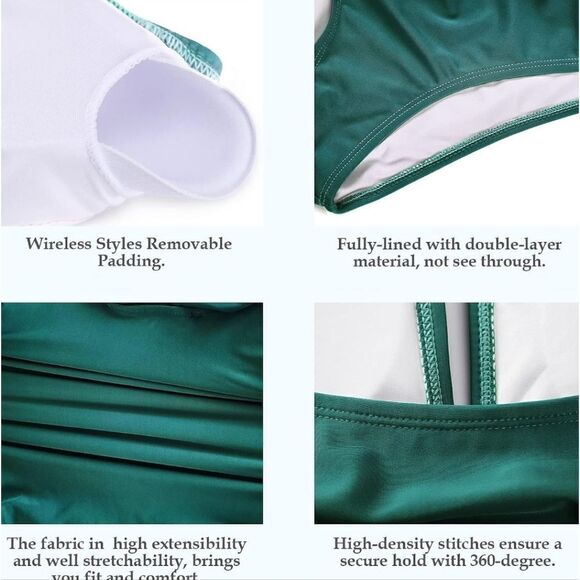 Smismivo Tummy Control Swimwear Halter One Piece - Picture 7 of 8